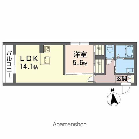 ほたる川(1LDK/2階)の間取り写真