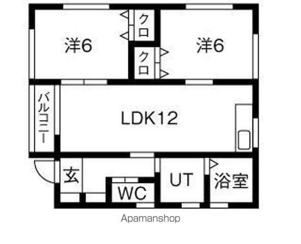 山田線 山岸駅 徒歩19分 1階建 築20年(2LDK)の間取り写真