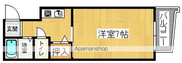 ミドゥスジ堺Ⅱ(1K/1階)の間取り写真