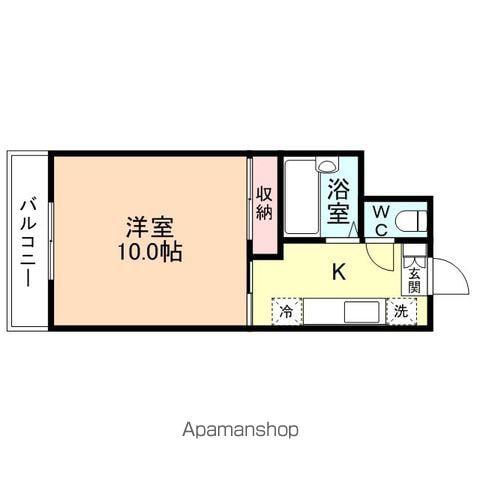 PLAZA栄新町(1DK/3階)の間取り写真