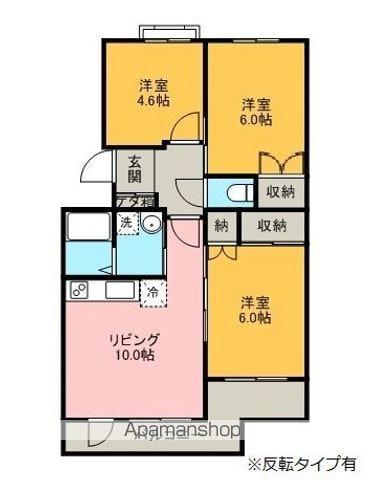 サンライフ75(3LDK/2階)の間取り写真