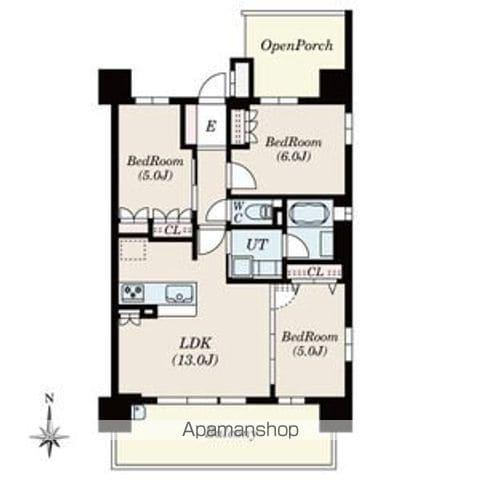 ALIVIS金山イースト 4月賃発乗ります諸条件あり(3LDK/5階)の間取り写真