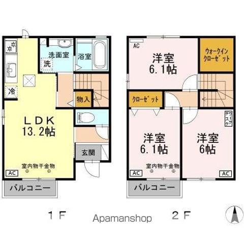 Ｊ・コートＢ　Ｂ(3LDK)の間取り写真