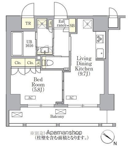 ORSUS 三ノ輪(1LDK/5階)の間取り写真