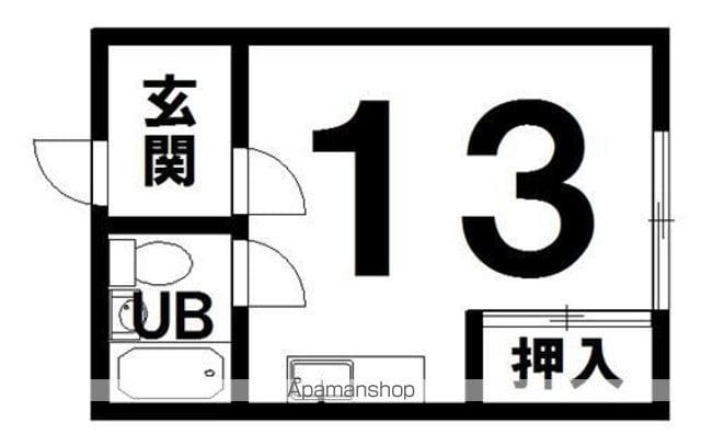 グリーンテラス(ワンルーム/3階)の間取り写真