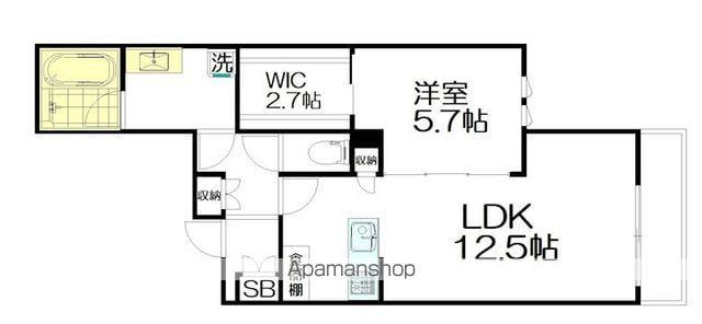 阿佐谷北4丁目メゾン(1LDK/2階)の間取り写真