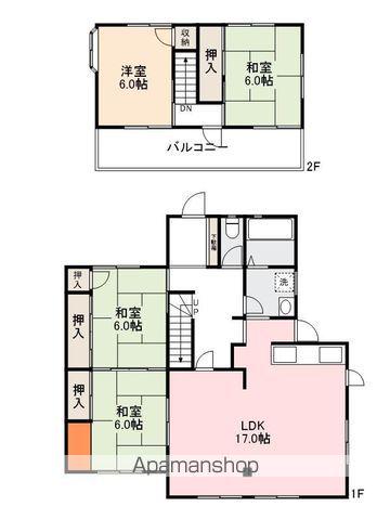 高松琴平電鉄琴平線 空港通り駅 徒歩75分 2階建 築48年(4LDK)の間取り写真