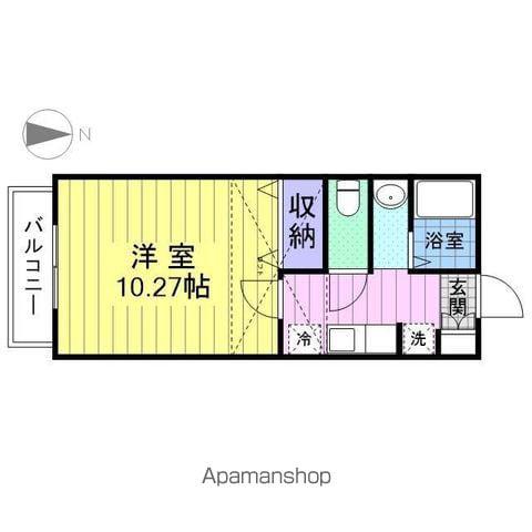アフォリステーションノース壱番館・弐番館(1K/1階)の間取り写真