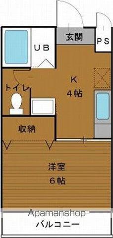 RBハイツ1(1K/2階)の間取り写真