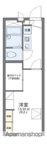 レオパレスのりくらⅡ(1K/1階)の間取り写真