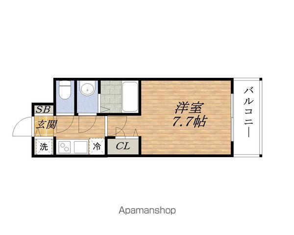 S-RESIDENCE MIKUNI ウエスト(1K/8階)の間取り写真