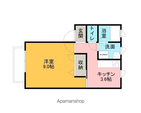 グランシャリオ(1K/2階)の間取り写真