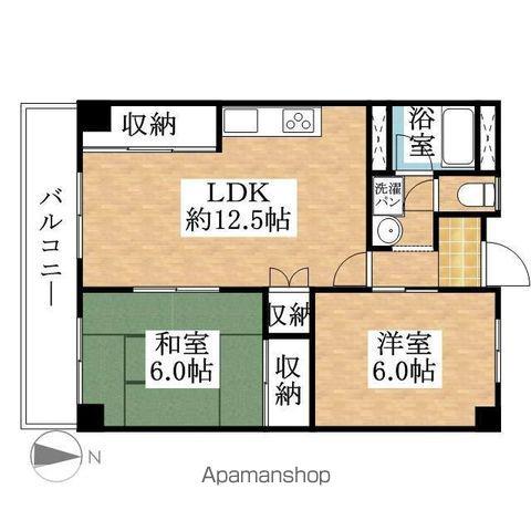 永安ビル(2LDK/7階)の間取り写真