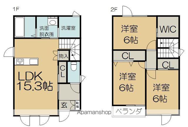 ＴＯＷＮ南２７Ｂ(3LDK)の間取り写真