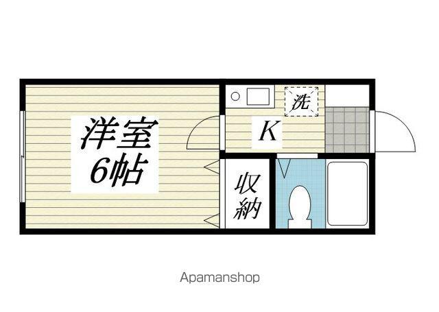 クラウン桃井(1K/1階)の間取り写真