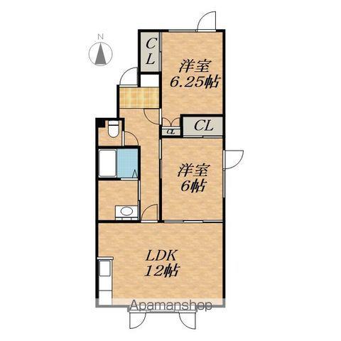 ニューラポート(2LDK/1階)の間取り写真