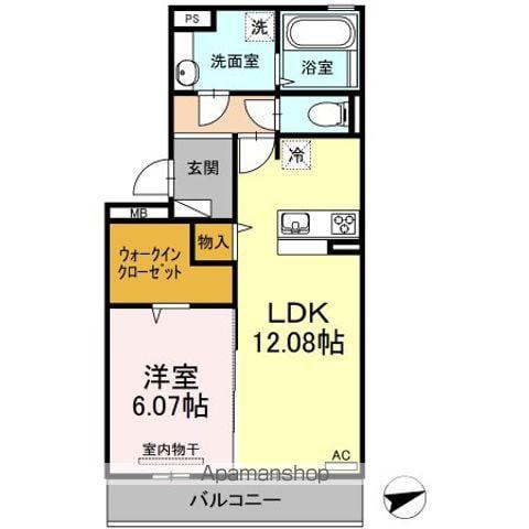 KS・1(1LDK/3階)の間取り写真