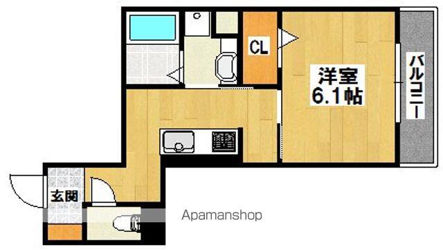 VILLA北花田(1K/2階)の間取り写真