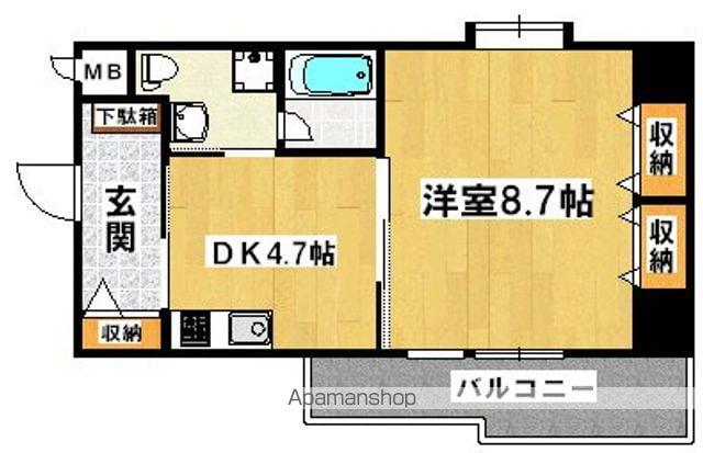 ブランカ中百舌鳥(1DK/2階)の間取り写真