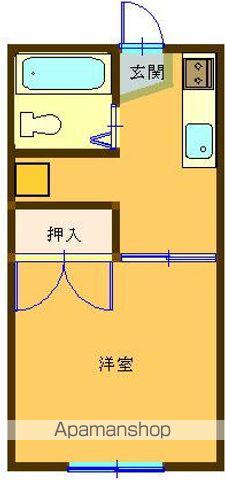 ドミール樹の里(1K/2階)の間取り写真