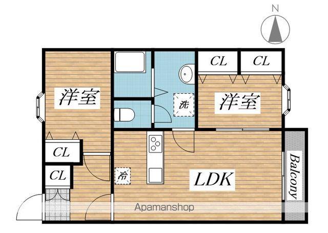 エスポワール(2LDK/1階)の間取り写真