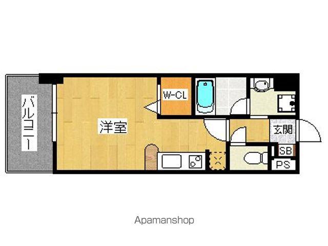 アクアヒルズ天神東(ワンルーム/10階)の間取り写真