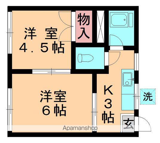 コーポ高玉(2K/2階)の間取り写真