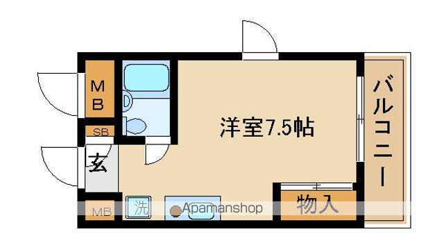 アービス白山(1K/2階)の間取り写真