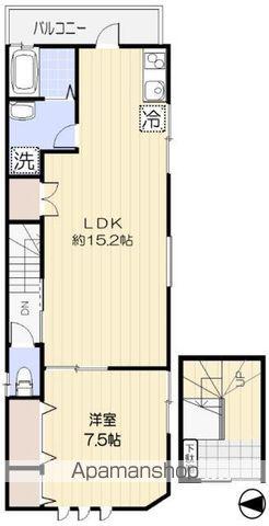 世田谷区桜上水5丁目(1LDK/2階)の間取り写真
