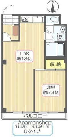 ベルシオン堀切(1LDK/2階)の間取り写真