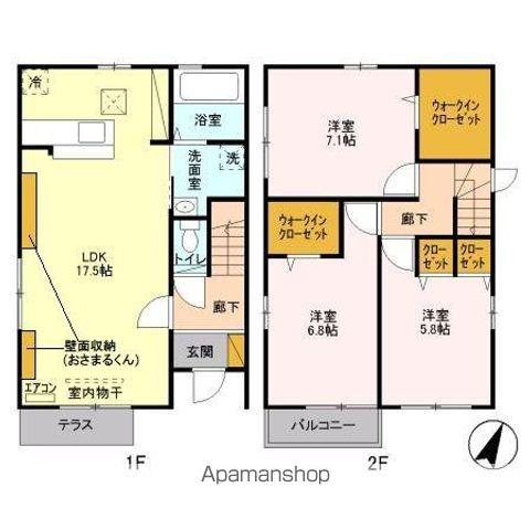 京浜東北・根岸線 浦和駅 バス乗車時間：10分 不動谷バス停で下車 徒歩4分 2階建 築16年(3LDK)の間取り写真