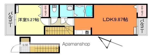 MR.7(1LDK/2階)の間取り写真