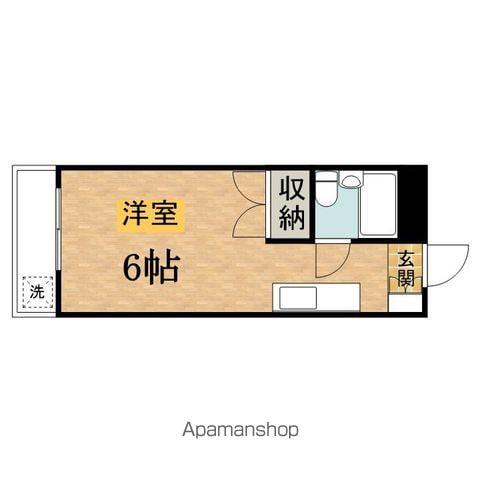 シャトル井上(ワンルーム/1階)の間取り写真