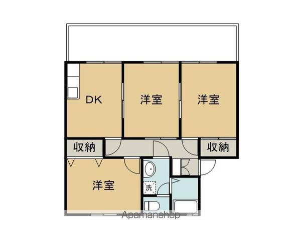 セジュール南日吉(3DK/1階)の間取り写真