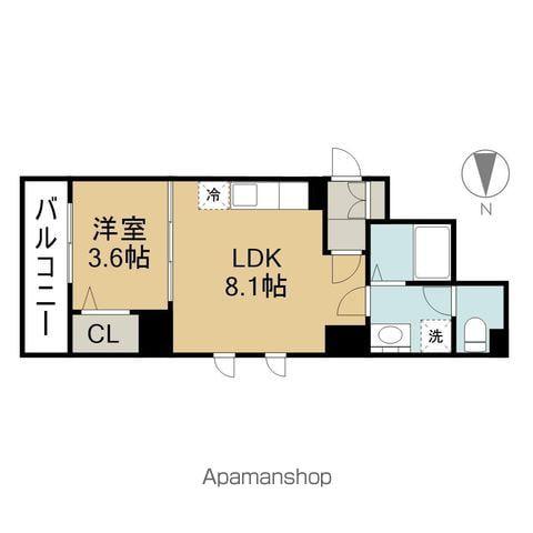 ヴェール広瀬町(1LDK/7階)の間取り写真