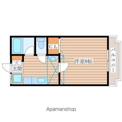 トラスト落合(1K/2階)の間取り写真