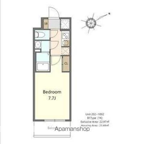 S-RESIDENCE堺浜寺AXIAL(1K/9階)の間取り写真