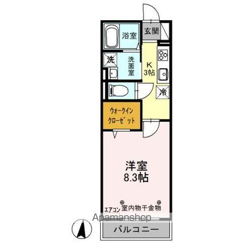 東武伊勢崎・大師線 細谷駅(群馬) 徒歩23分 3階建 築9年(1K/2階)の間取り写真