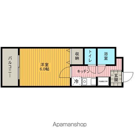 パインフィールドビル(1K/4階)の間取り写真