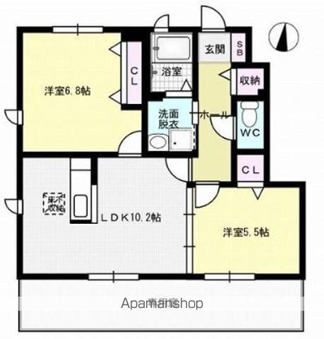 ガーデンヒルズTS(2DK/1階)の間取り写真