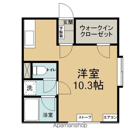 フレンドリー卸町3号館(ワンルーム/2階)の間取り写真