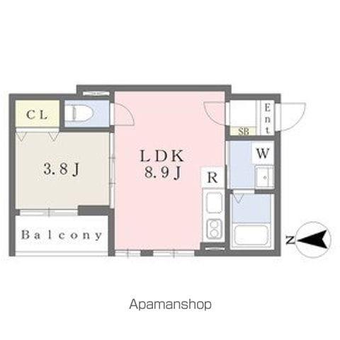 サラスヴァティ北野田(1LDK/3階)の間取り写真
