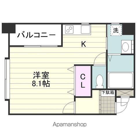 サンラクーアビル(ワンルーム/5階)の間取り写真