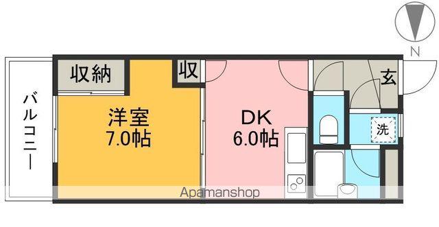 新井マンション(1DK/3階)の間取り写真