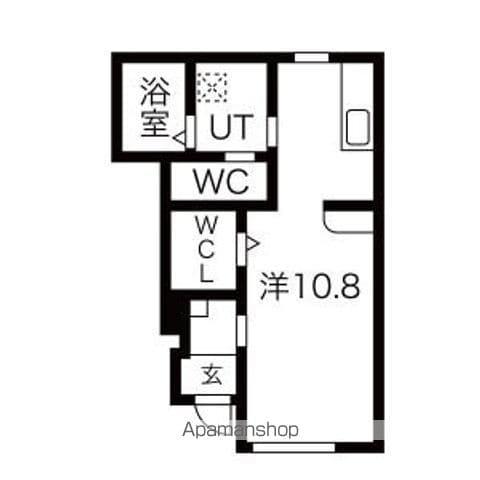 コモド山家(ワンルーム/1階)の間取り写真