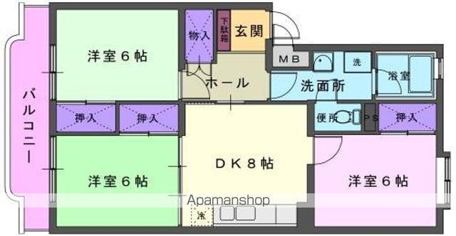 フェリーチェ北上(3DK/3階)の間取り写真
