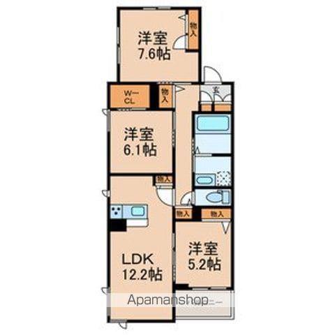 GRANDY VILLA CENTRAL PARK Ⅰ(3LDK/3階)の間取り写真