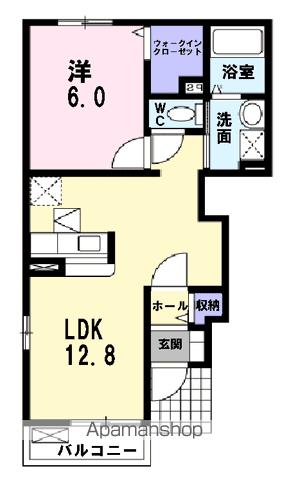 クラールⅢ(1LDK/1階)の間取り写真