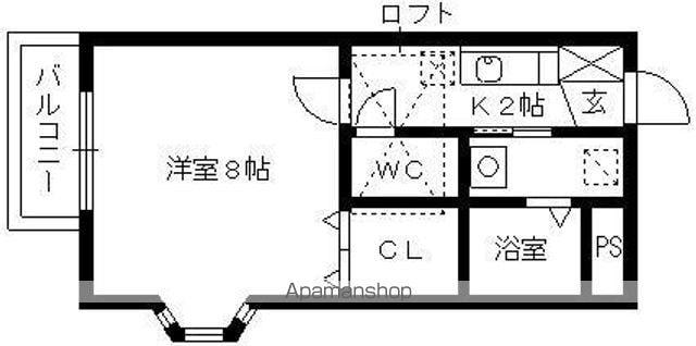 ストーンヒルズC(1K/1階)の間取り写真