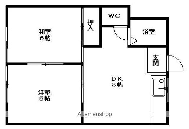 メゾンラフォーレ(2DK/1階)の間取り写真